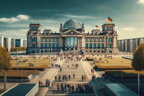 Deutscher Bundestag, KI-erstelltes Bild