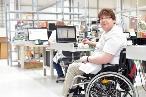 Behinderter am Arbeitsplatz